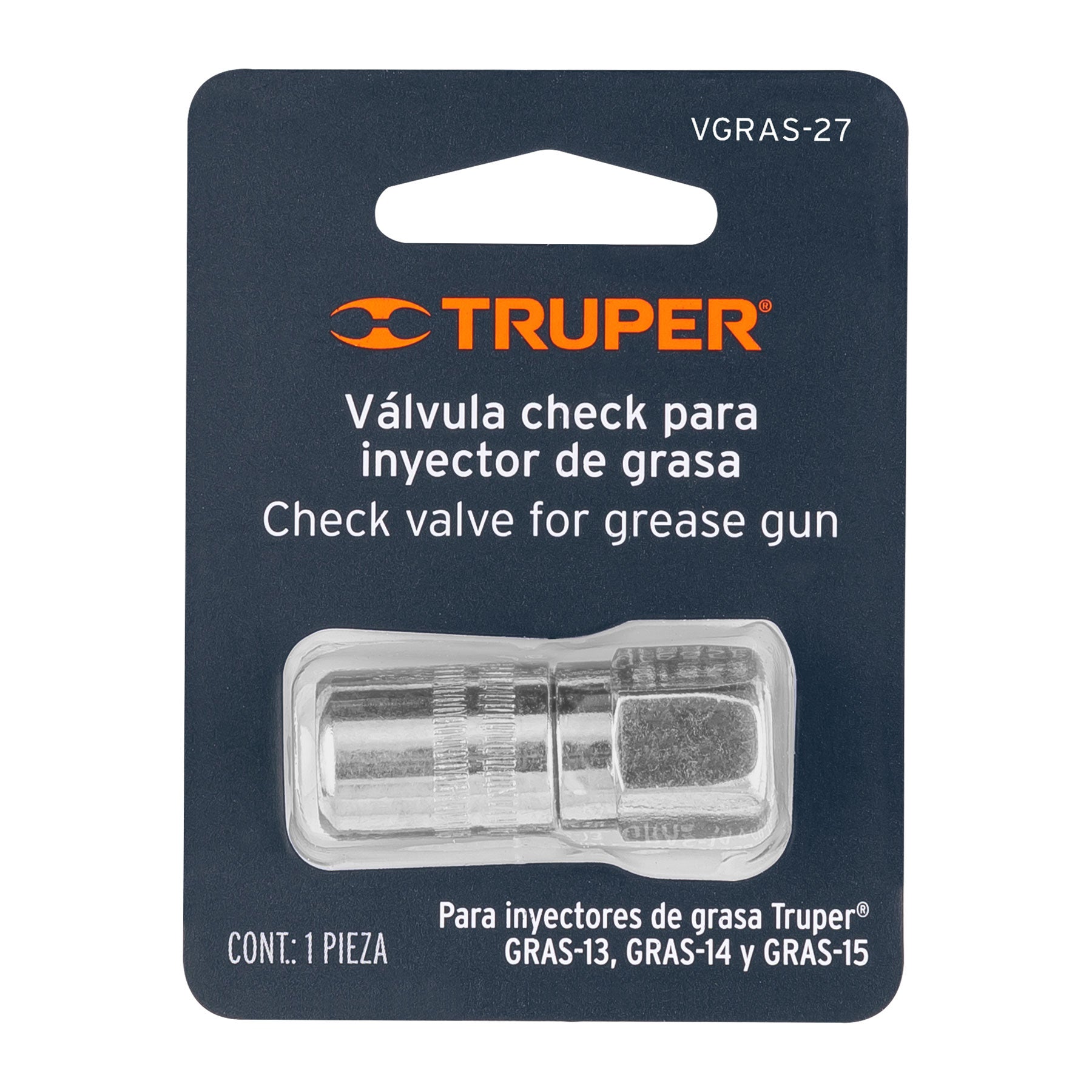 Válvula check para inyectores de grasa, Truper Caja con 10, 14926