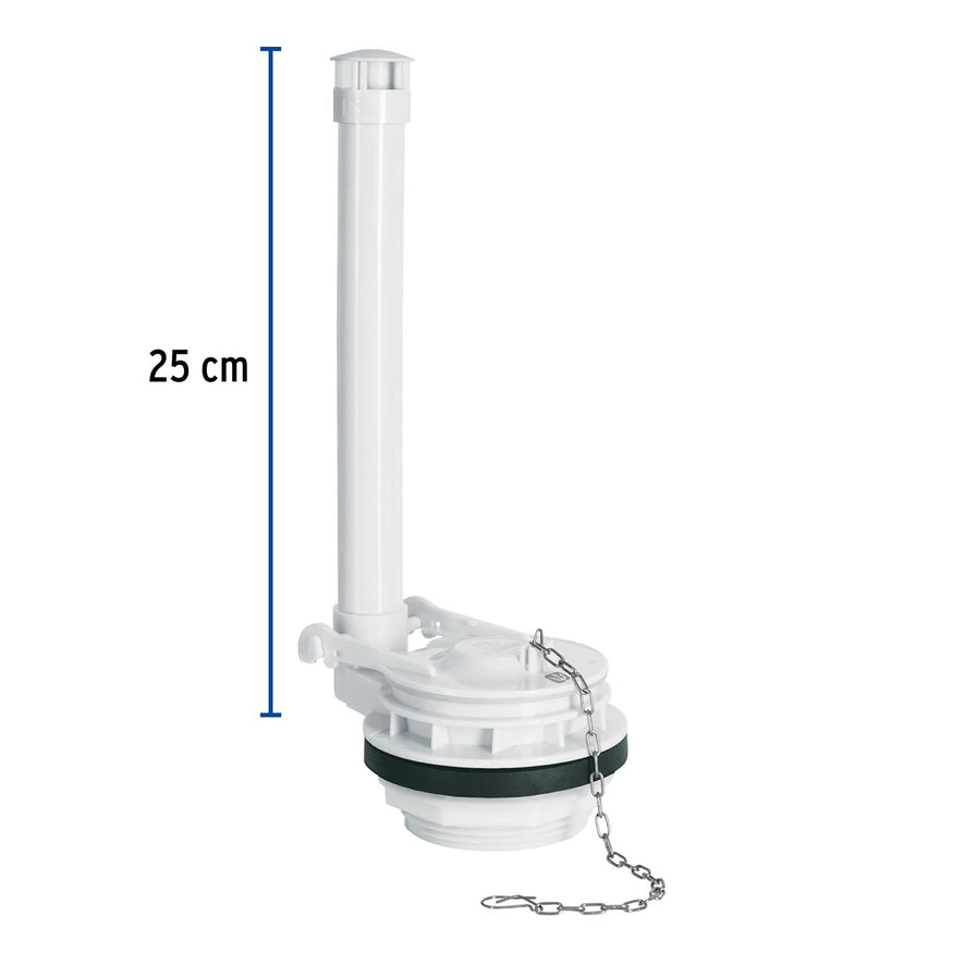 Válvula de descarga 3' para WC de 2 pzas, cadena inox, Foset Caja con 2, 46286