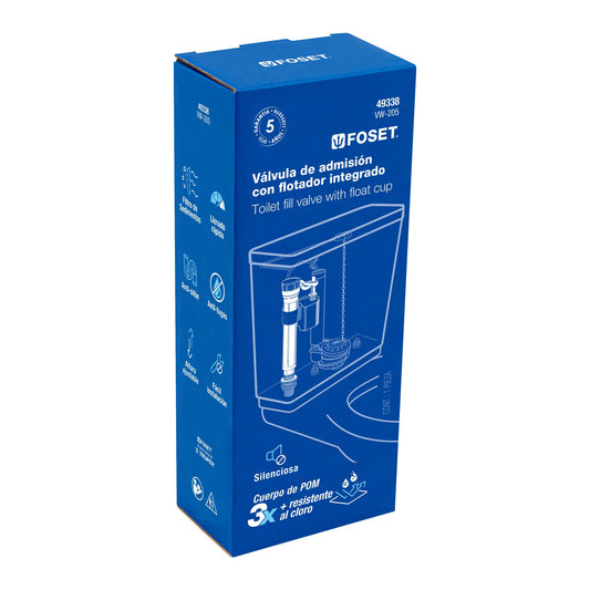 Válvula de llenado, ajustable, de plástico para tanque bajo Caja con 2, 49338