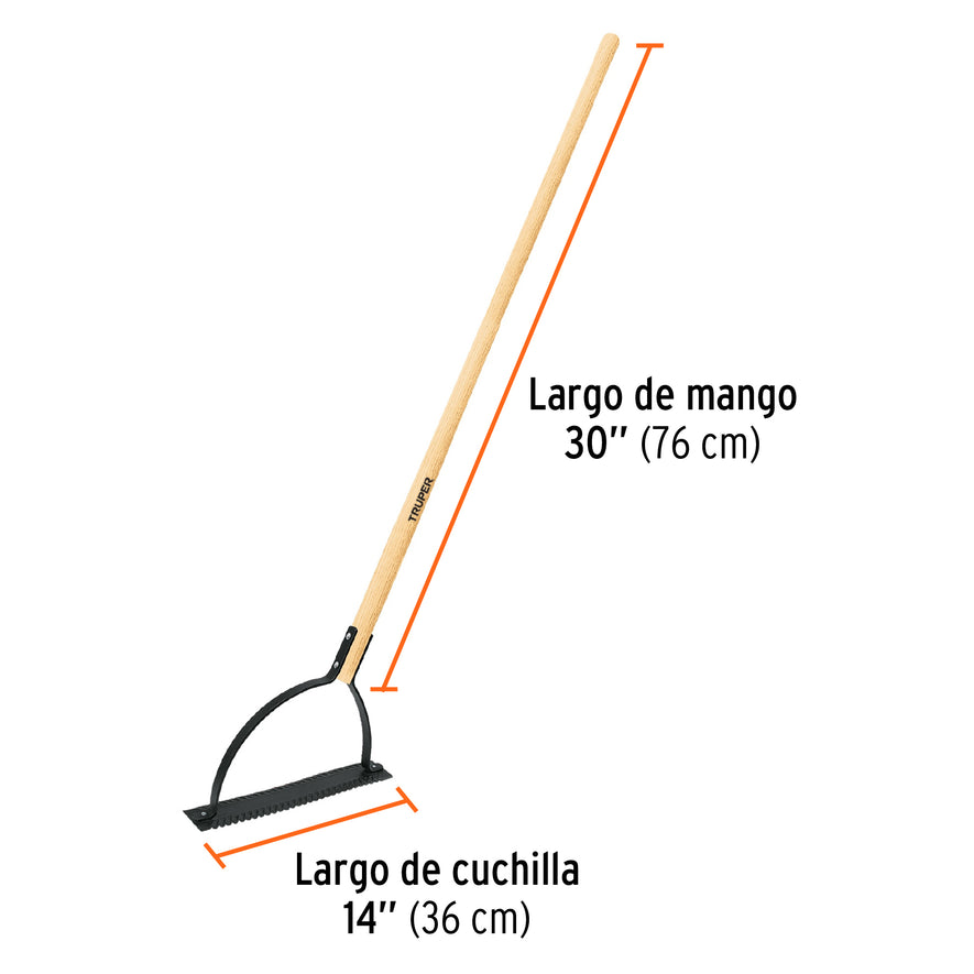 Cortador de maleza con mango de 30', Truper Caja con 3, 19683