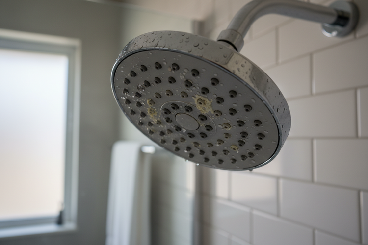 ¿Por qué el agua de mi regadera sale para todos lados menos hacia abajo?