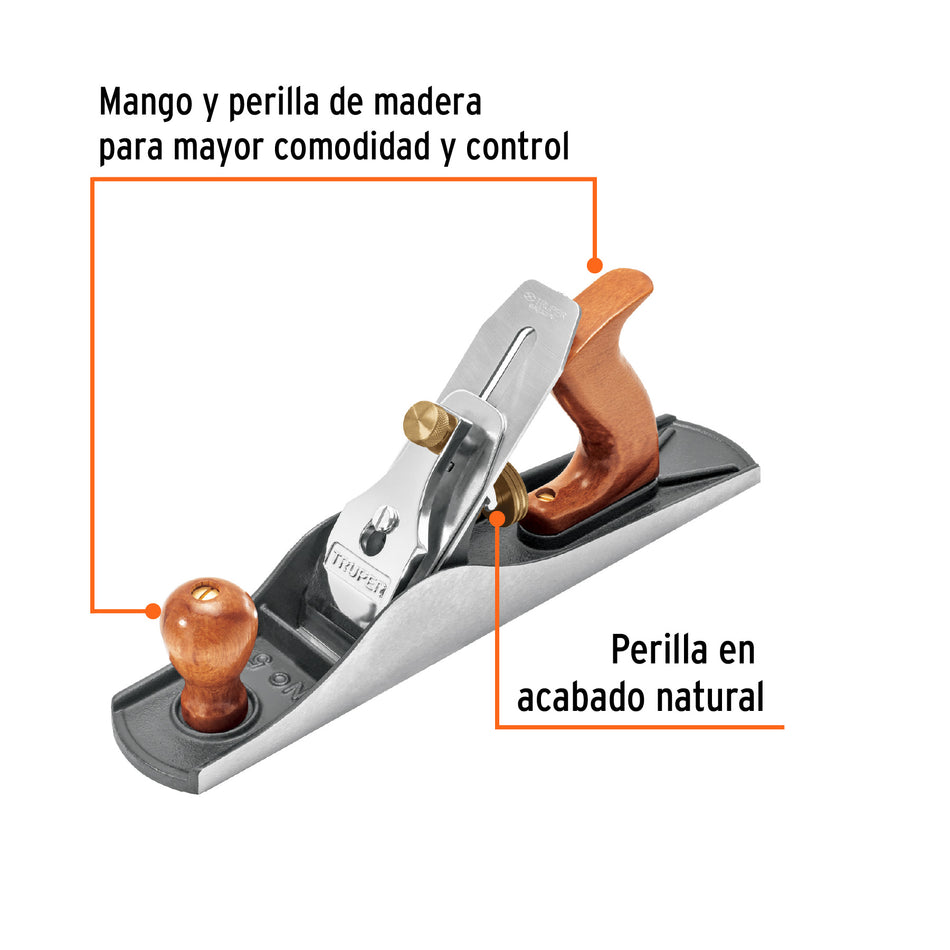 Cepillo para carpintero #5 base lisa, Truper, 12012