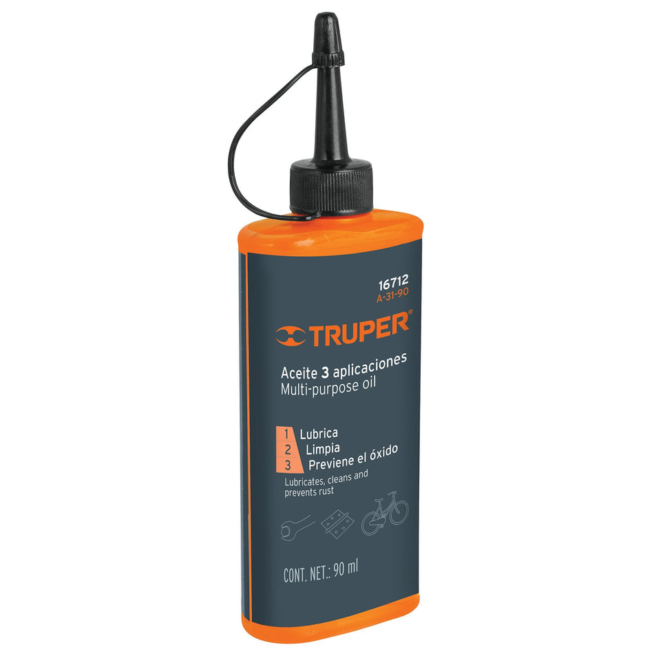 Aceite multiusos, 90ml (3oz), Truper Caja con 10, 16712
