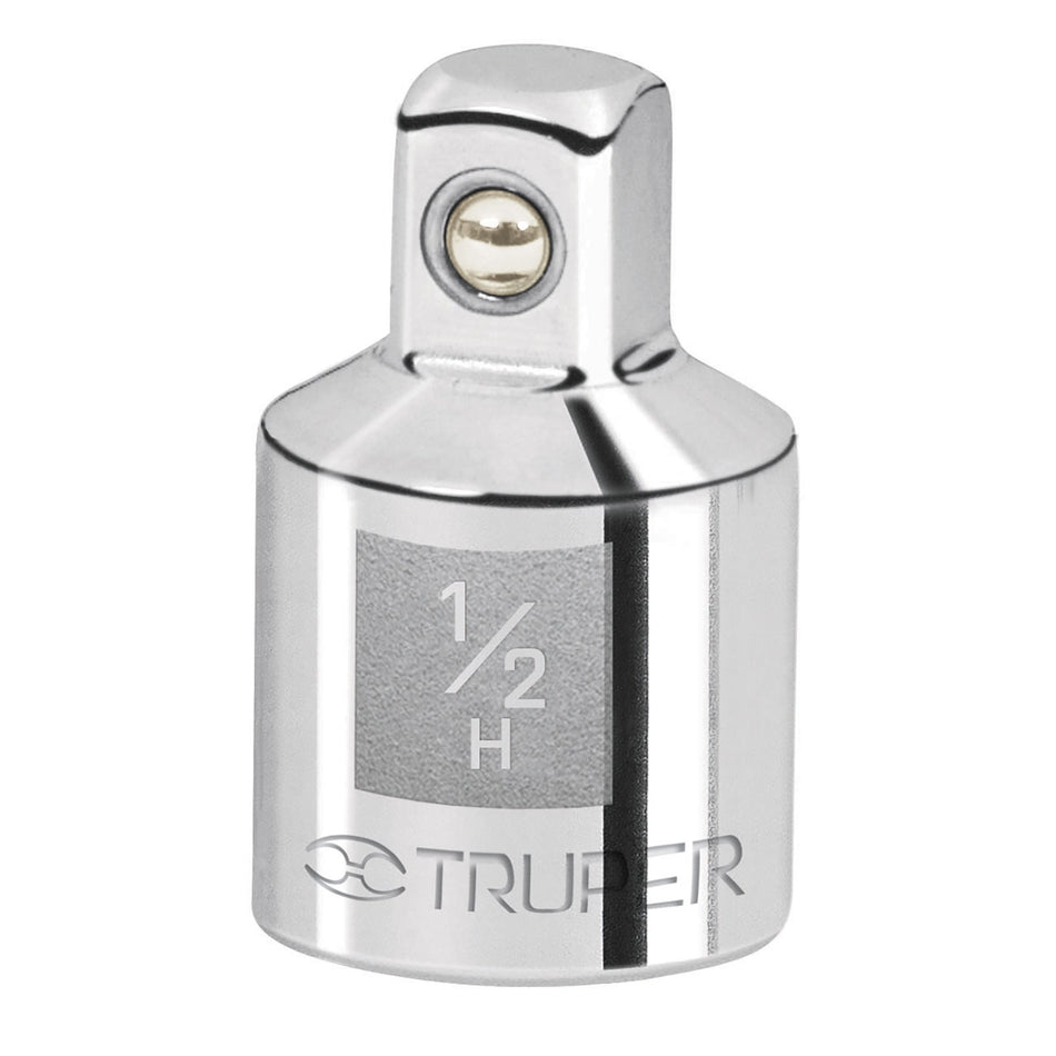 Adaptador para matraca de cuadro 1/2' a cuadro 3/8', Truper Caja con 6, 13422