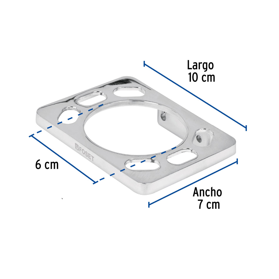 Portavaso cepillero, metálico, cromo, BASIC Caja con 4, 49610