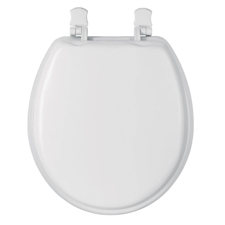 Asiento redondo acojinado para WC, cerrado, blanco, FOSET, 49367