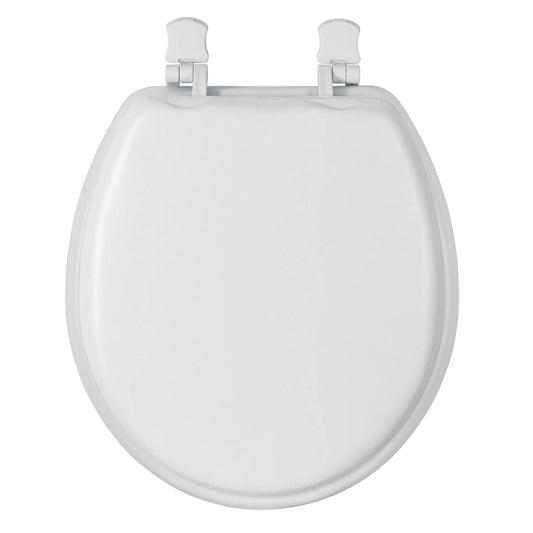 Asiento redondo acojinado para WC, cerrado, blanco, FOSET, 49367