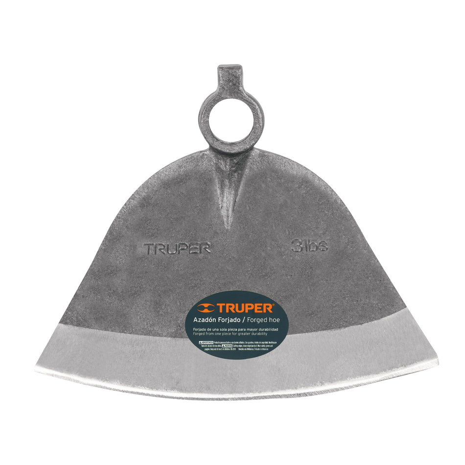 Azadón Córdoba No. 3 de 2.8 lb, sin mango, TRUPER Caja con 12, 11531
