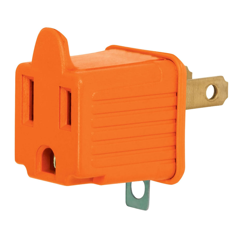 Bolsa con 2 adaptadores 3 a 2 naranjas, Volteck Caja con 6, 46253