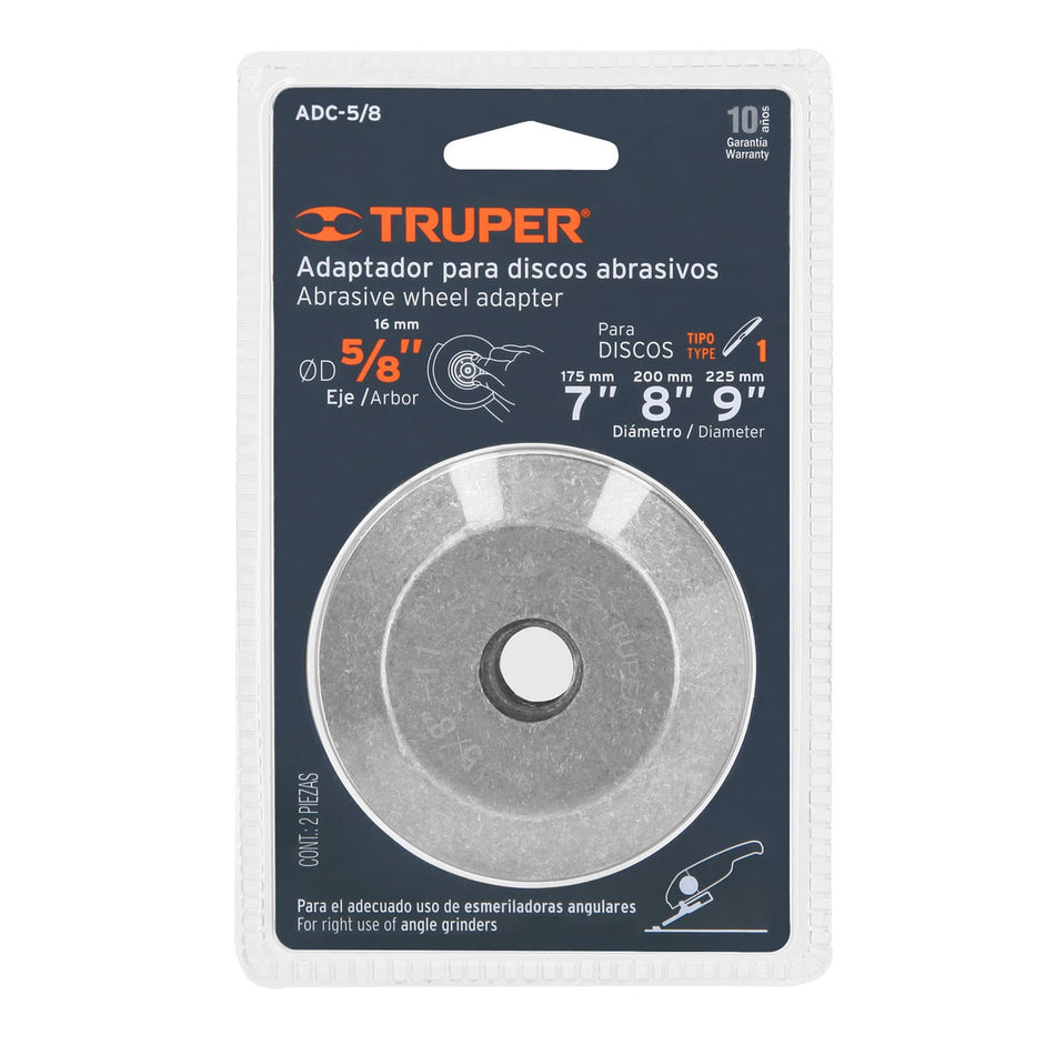 Adaptador para discos abrasivos 7' a 9', tipo 41, eje 5/8-11 Caja con 3, 10540