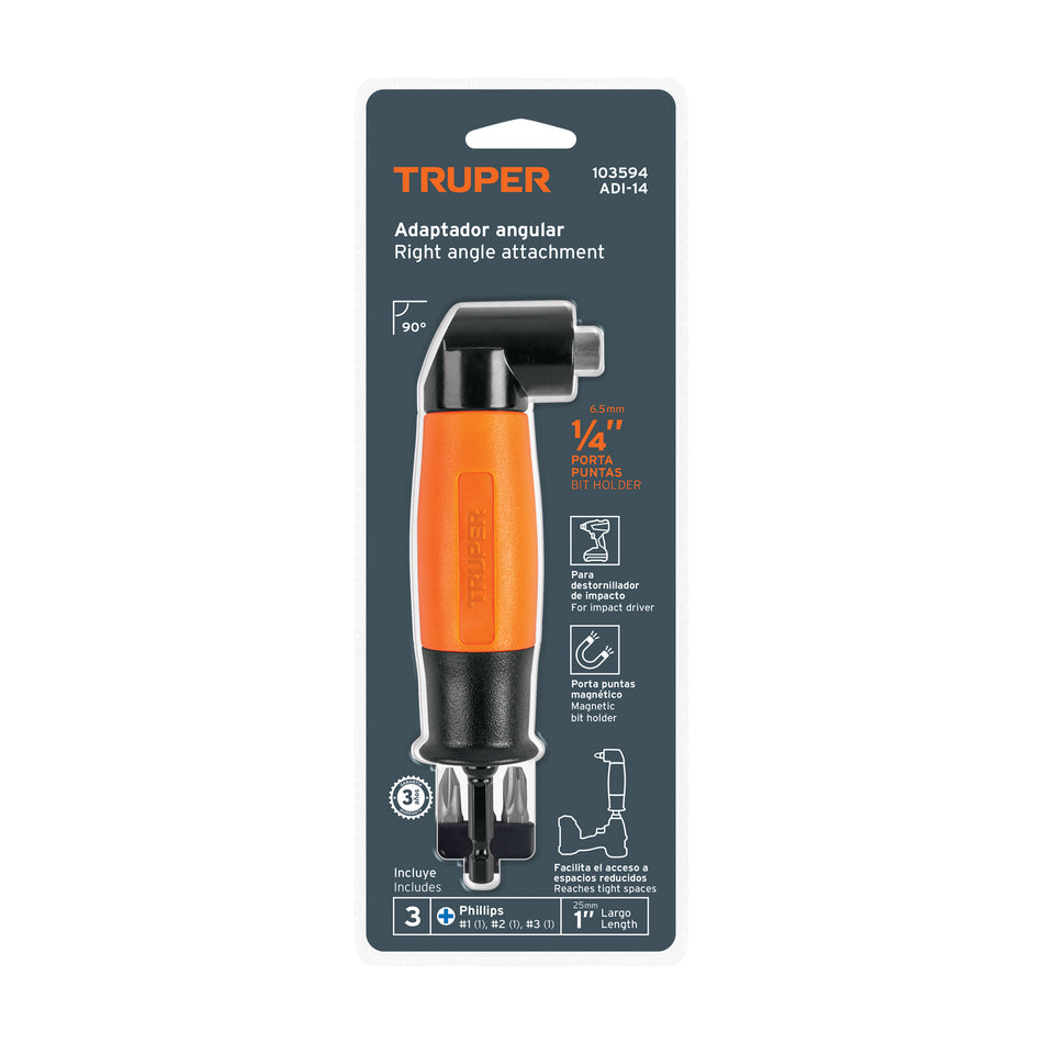 Adaptador p/destornilladores de impacto, porta puntas 1/4', 103594