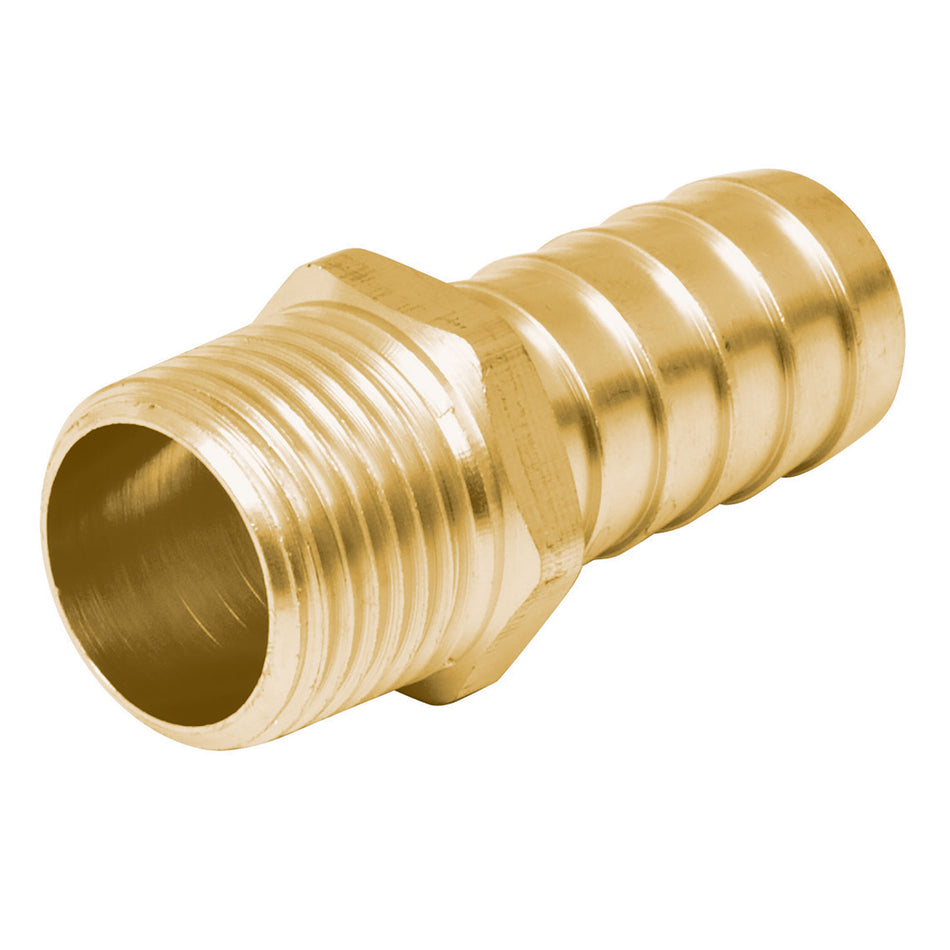 Adaptador macho de latón 1/2' para poliducto, Foset Caja con 12, 49305