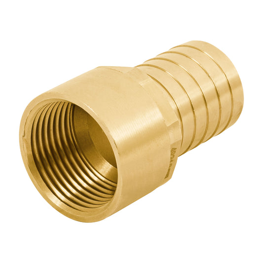 Adaptador hembra de latón 1' para poliducto, Foset Caja con 6, 49313