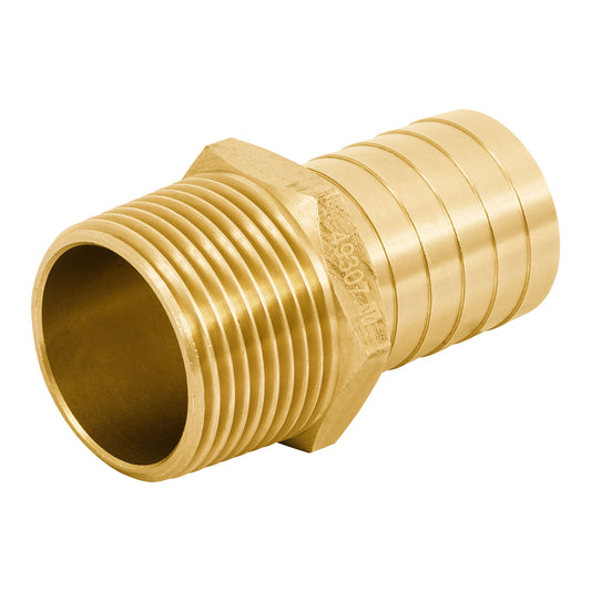 Adaptador macho de latón 1' para poliducto, Foset Caja con 6, 49307