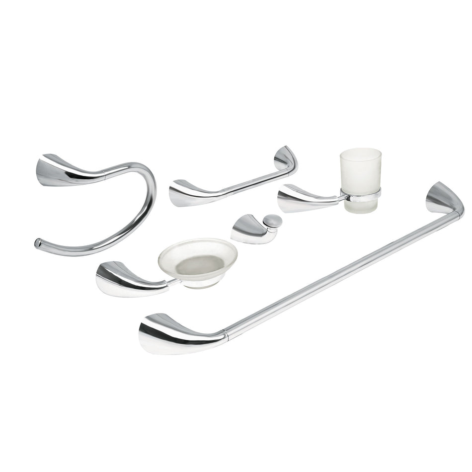 Juego de 6 accesorios para baño metálicos, Foset Aero, 49640