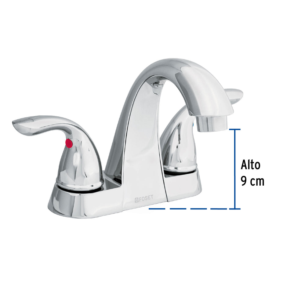 Mezcladora 4' cuello alto para lavabo, Foset Aero, 49764
