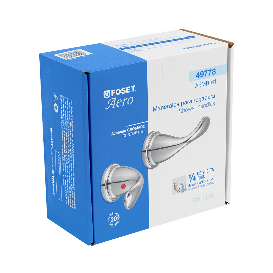 Juego 2 manerales para regadera, Foset Aero Caja con 2, 49778