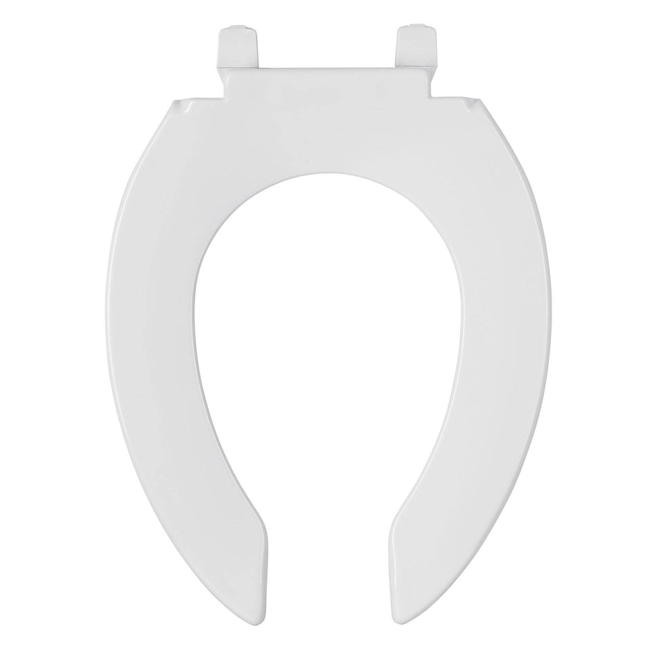 Asiento alargado sin tapa para taza fluxómetro, blanco,FOSET, 49368