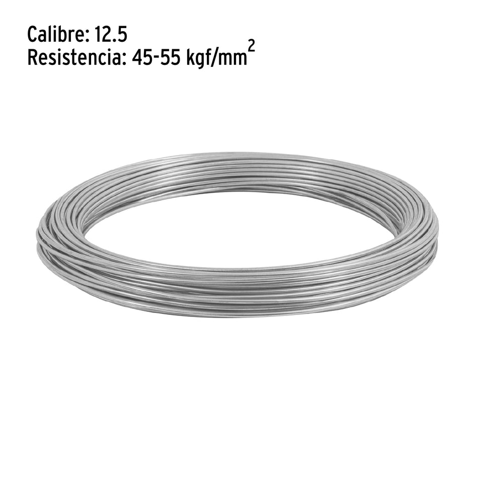 Kilo de alambre galvanizado, calibre 12.5, FIERO Caja con 5, 44465