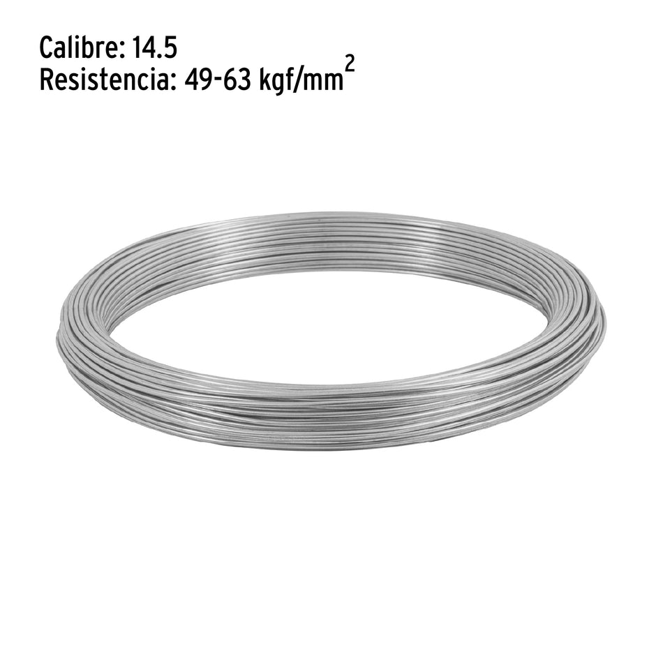 Kilo de alambre galvanizado, calibre 14.5, FIERO Caja con 5, 44466