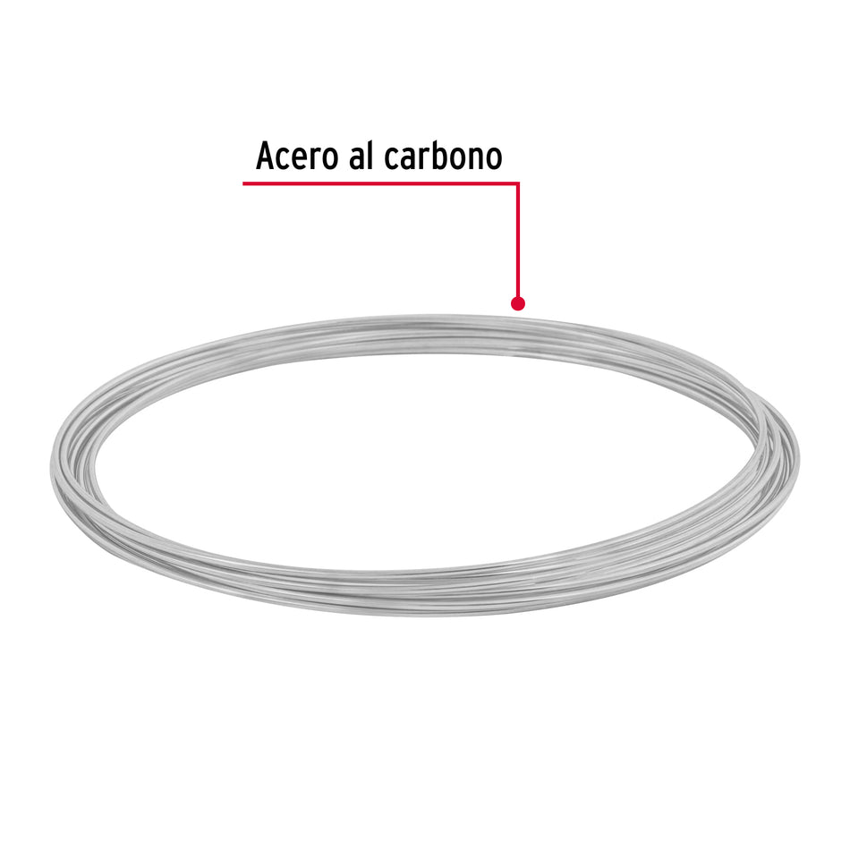 Rollo de 30 g de alambre galvanizado calibre 18, en bolsa Caja con 20, 45116