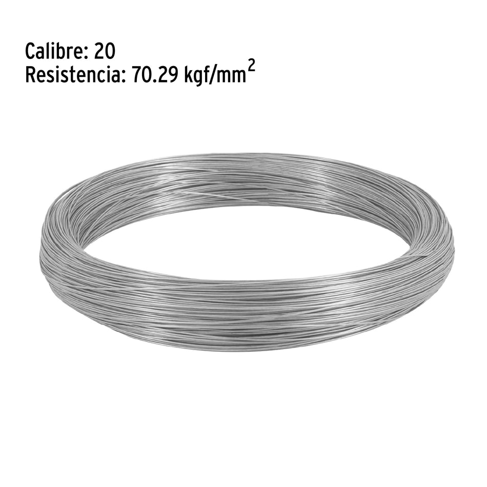 Kilo de alambre galvanizado, calibre 20, FIERO Caja con 5, 44469