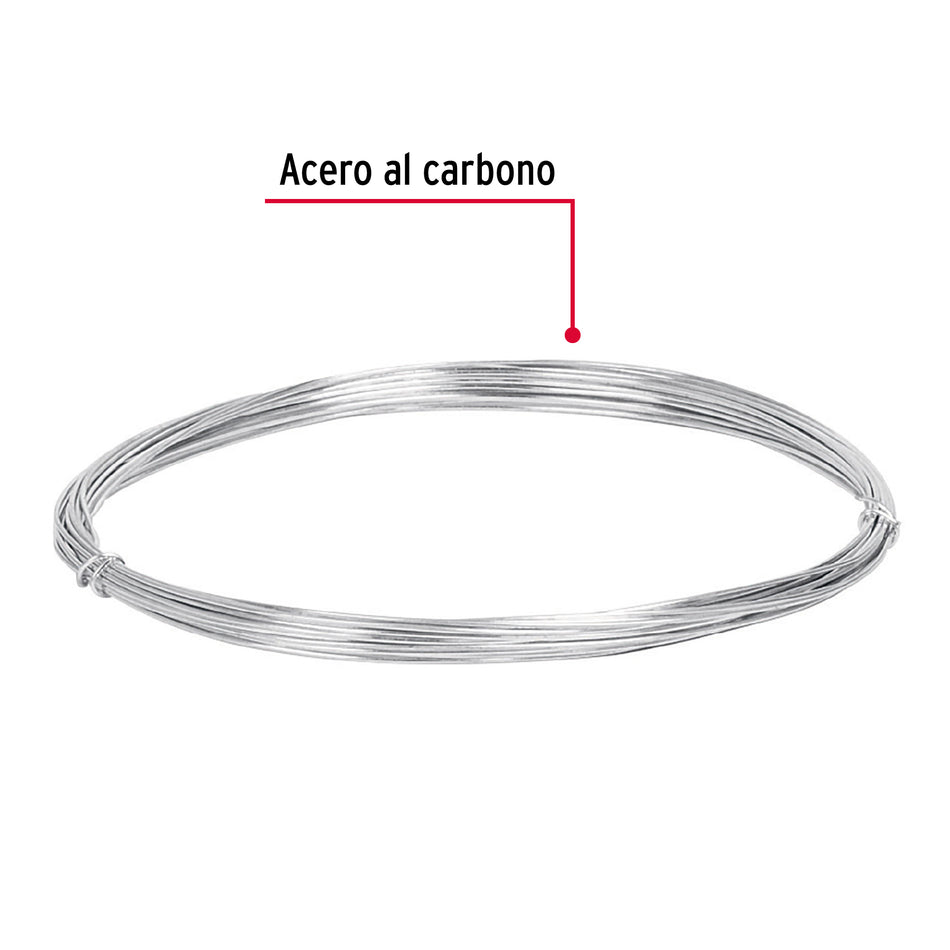 Rollo de 30 g de alambre galvanizado calibre 22, en bolsa Caja con 20, 45112