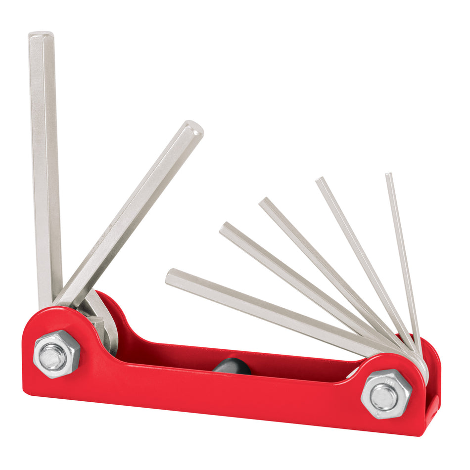 Juego de 7 llaves allen std tipo navaja, cuerpo de lámina Caja con 6, 15560