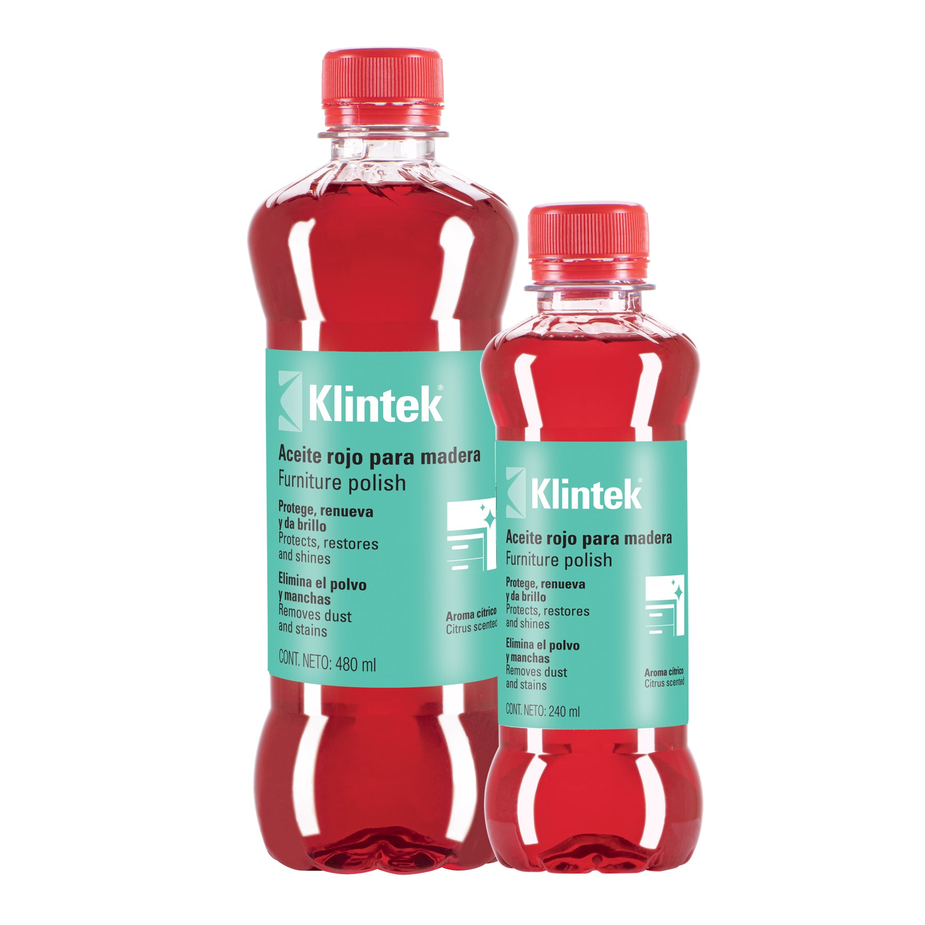 Aceite rojo para muebles, 240 ml, Klintek, 57070