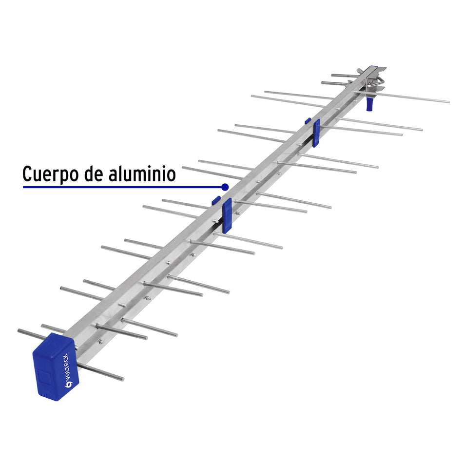 Antena aérea para TV HD, 14 elementos, Volteck, 48121