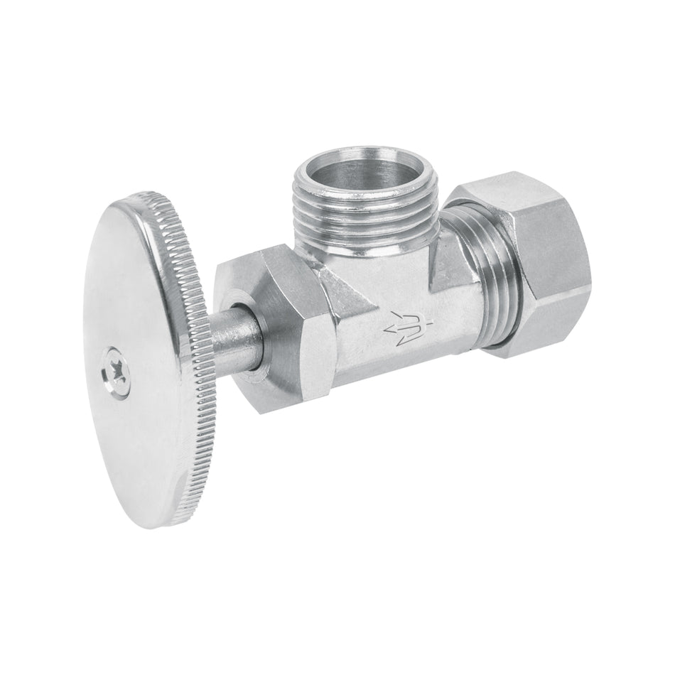Llave angular de 1/2', de compresión, barrilito, FOSET Caja con 6, 49109