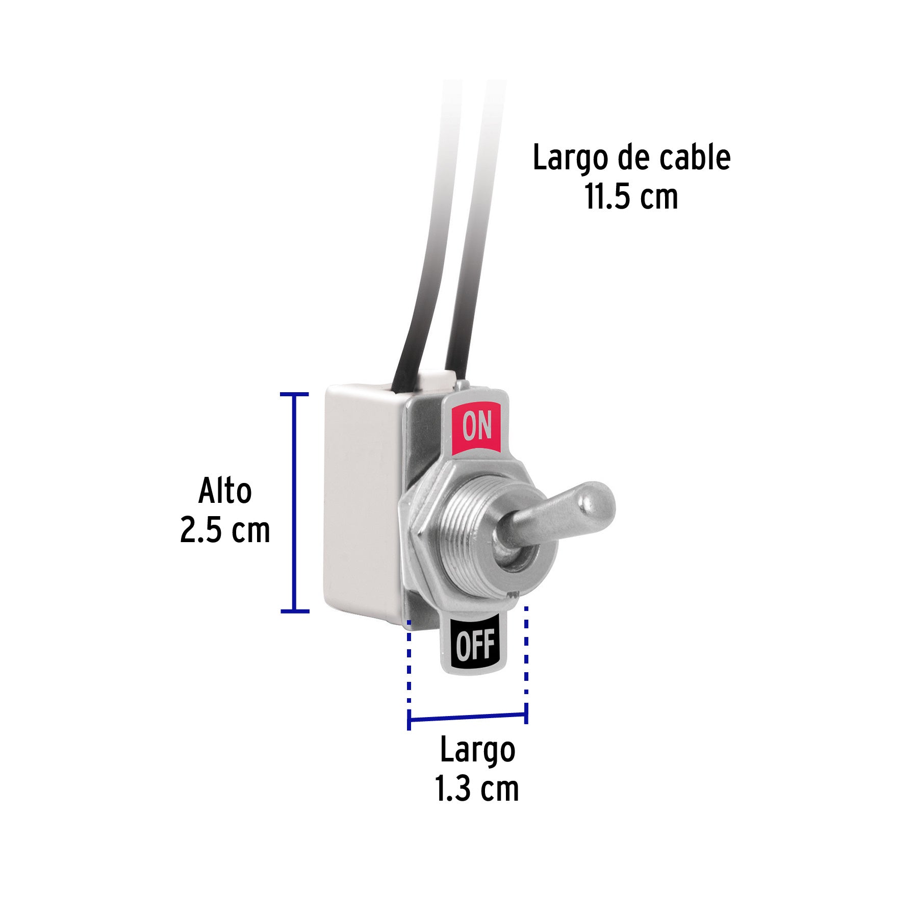 Interruptor de palanca con cable, Volteck, 46444