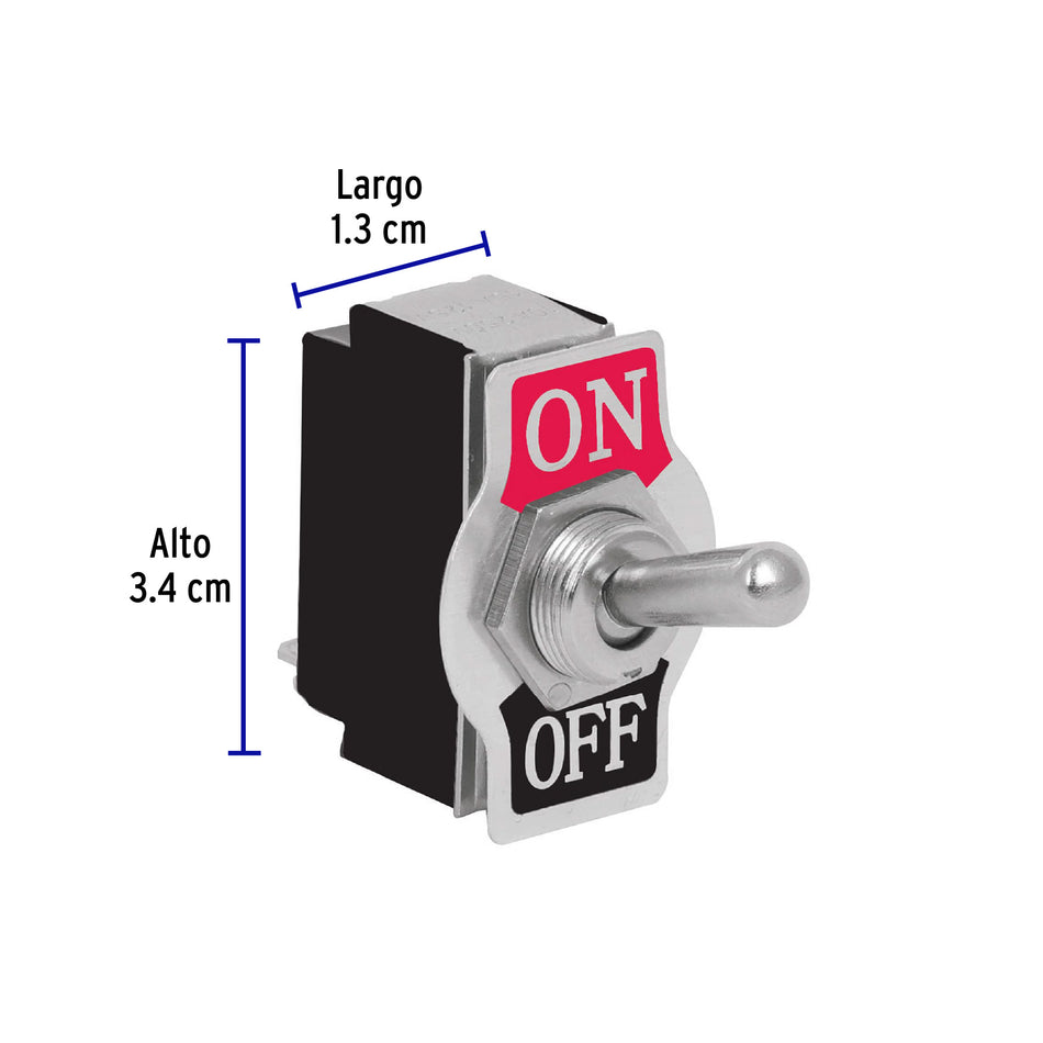 Interruptor de palanca, 2 tornillos, Volteck Caja con 10, 46442