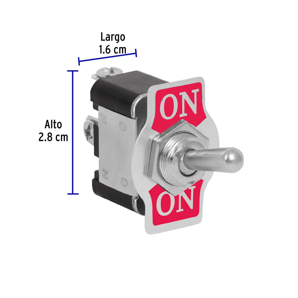 Interruptor de palanca, 3 tornillos, Volteck Caja con 10, 46443