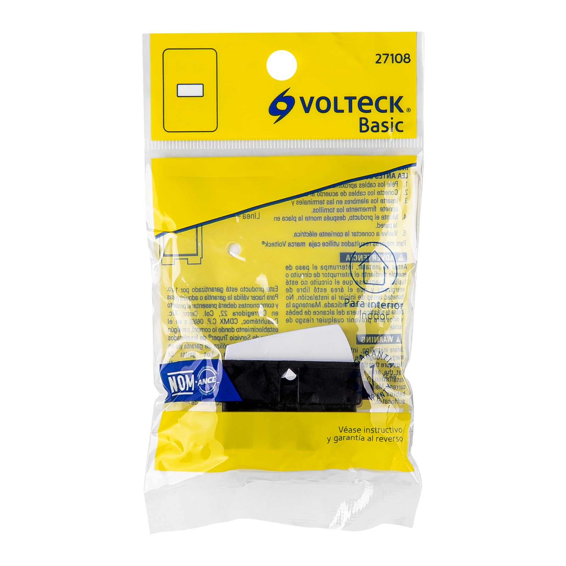 Interruptor sencillo, Volteck Basic, 27108