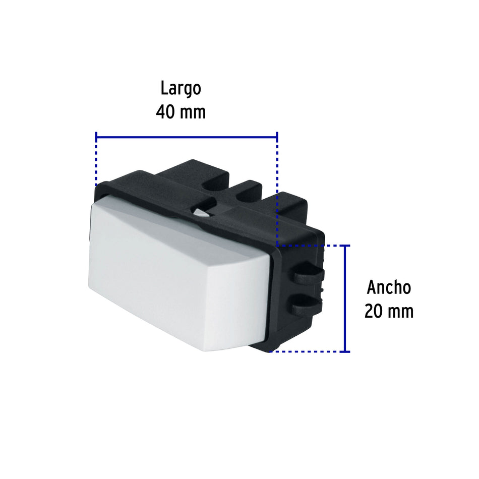 Interruptor sencillo, Volteck Basic Caja con 12, 27108