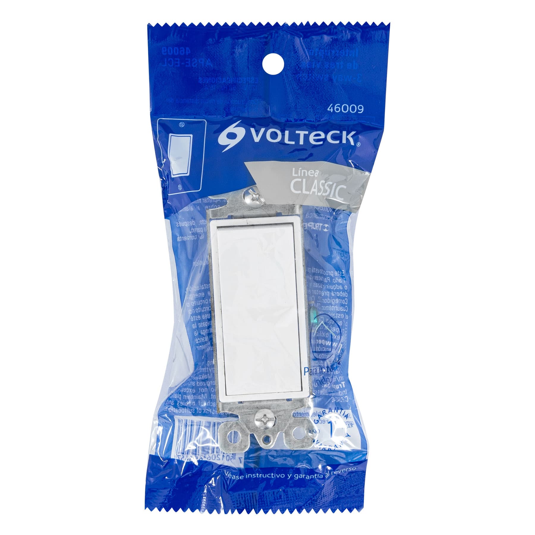 Interruptor de tres vías, línea Classic, Volteck, 46009