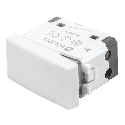 Interruptor de 3 vías, línea Oslo, color blanco, Volteck Caja con 12, 48321