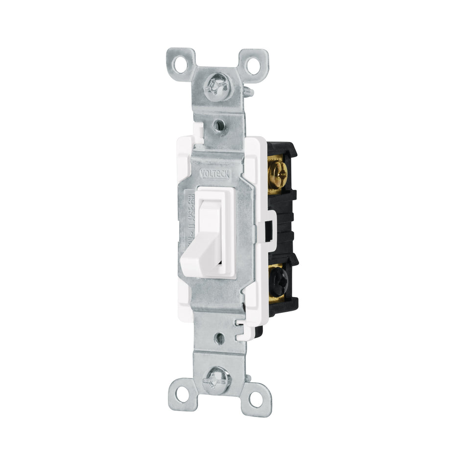 Interruptor vertical de palanca, 3 vías, Standard, blanco Caja con 10, 47720