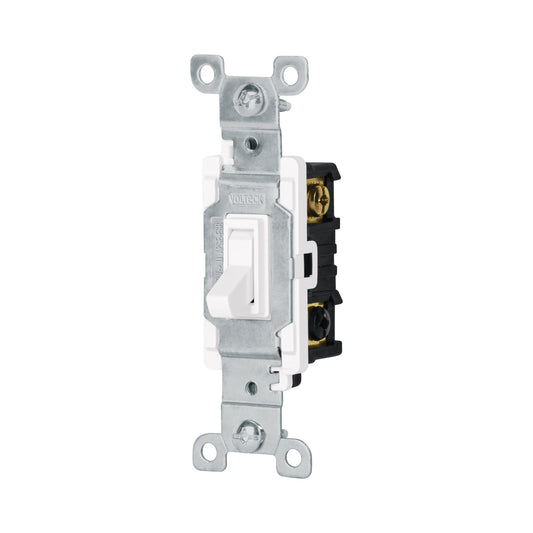 Interruptor vertical de palanca, 3 vías, Standard, blanco Caja con 10, 47720