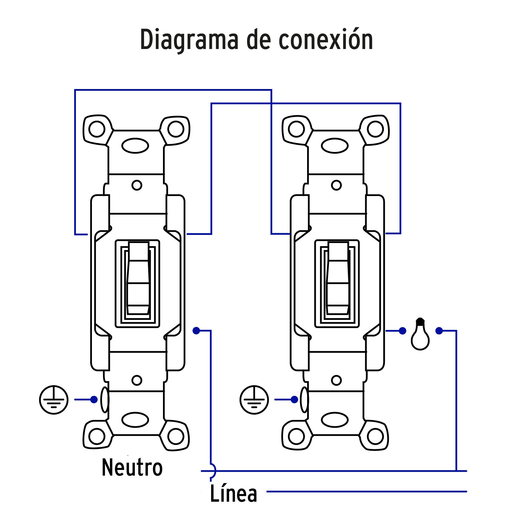 Interruptor vertical de palanca, 3 vías, Standard, marfil, 46003