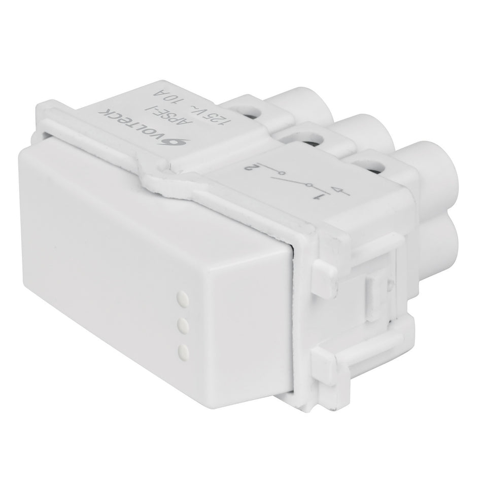 Interruptor sencillo, línea Italiana, color blanco, Volteck Caja con 12, 48132