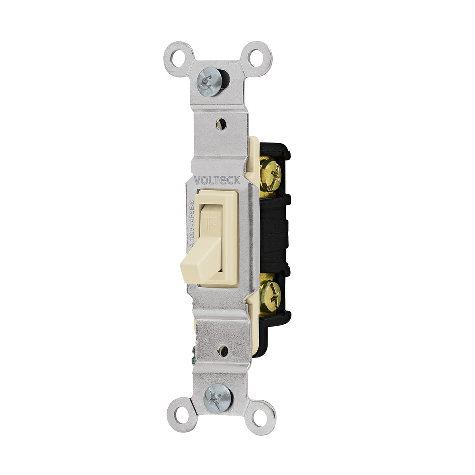 Interruptor vertical de palanca, Standard, marfil, Volteck Caja con 10, 46000