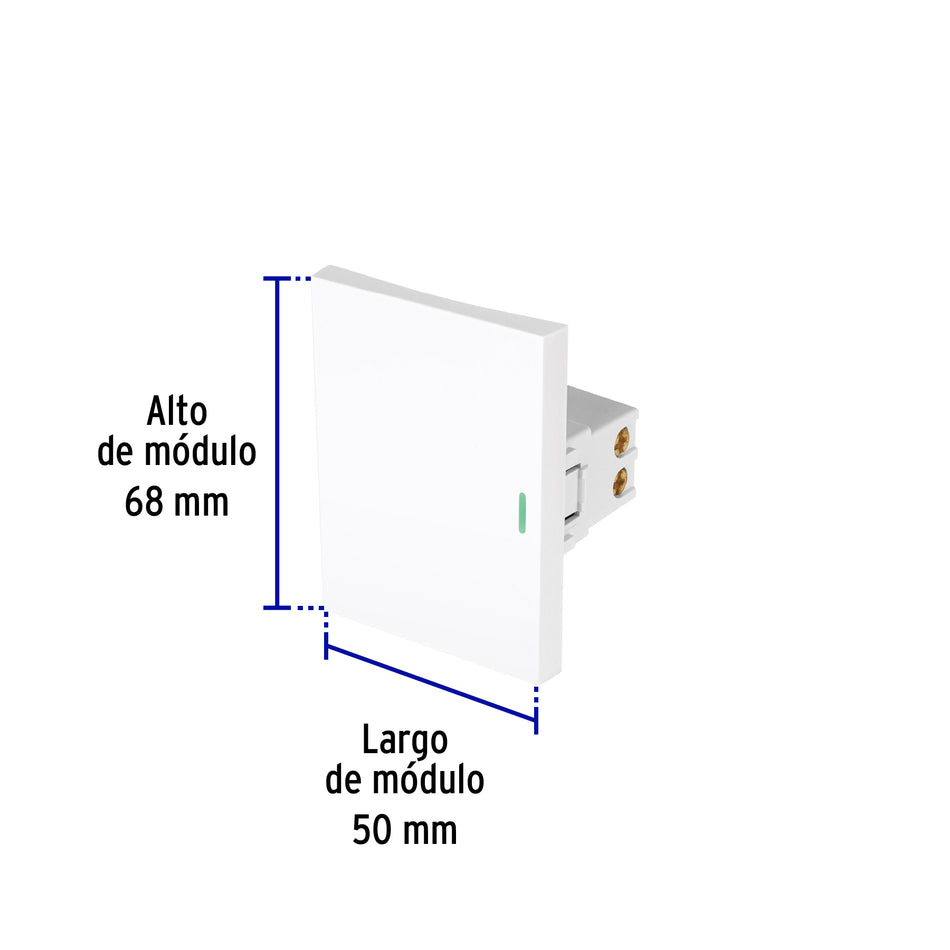 Interruptor de 3 vías blanco de 3 módulos, línea Lisboa Caja con 12, 47945