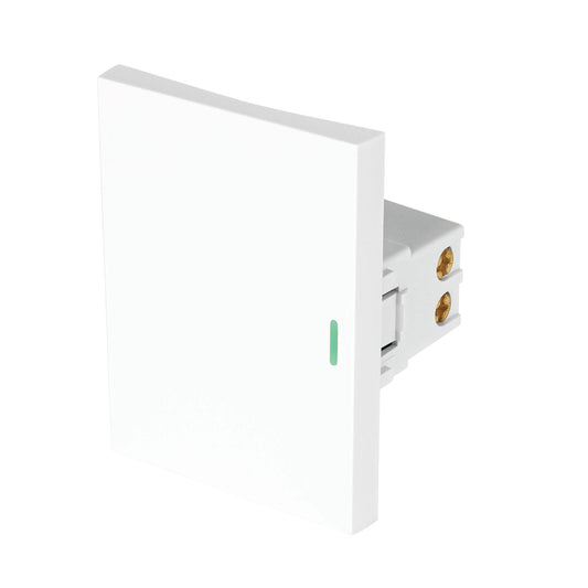 Interruptor sencillo blanco de 3 módulos, línea Lisboa Caja con 12, 47942