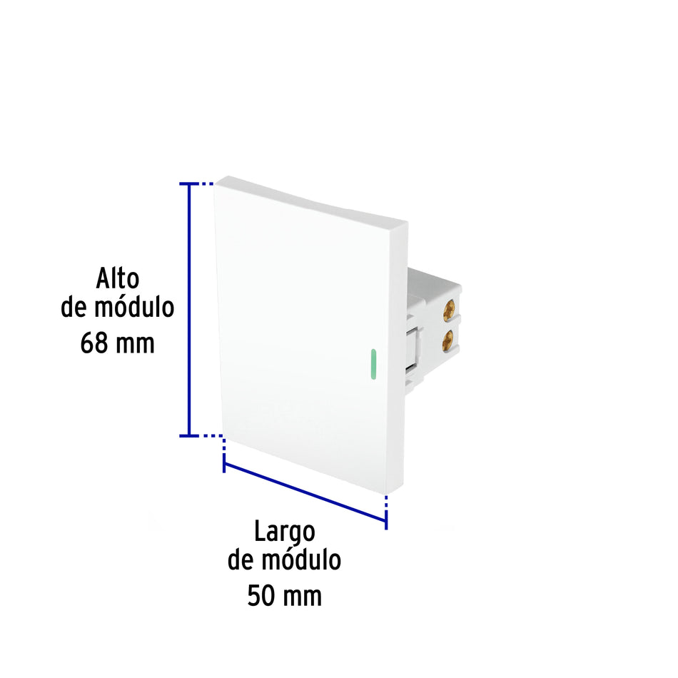 Interruptor sencillo blanco de 3 módulos, línea Lisboa Caja con 12, 47942