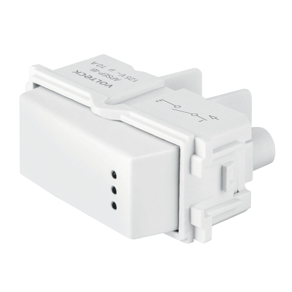 Interruptor sencillo con luz piloto, línea Italiana, blanco Caja con 12, 48053