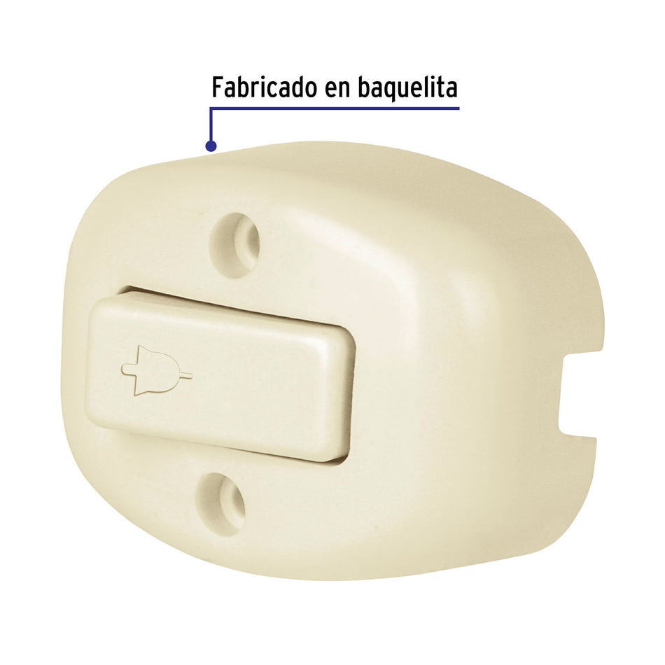Interruptor de sobreponer para timbre, Volteck Caja con 10, 46010