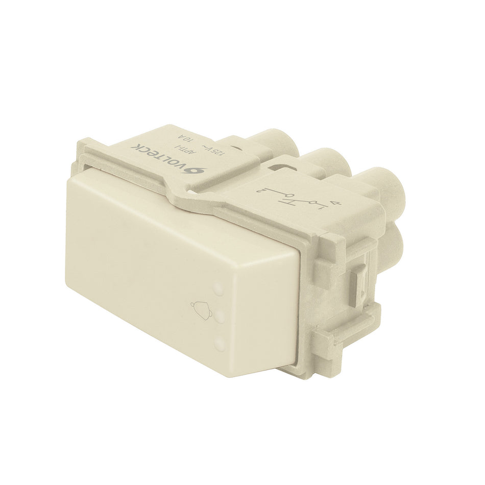 Interruptor para timbre, línea Italiana, color marfil Caja con 12, 48099