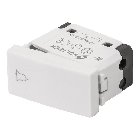 Interruptor para timbre, línea Oslo, color blanco, Volteck Caja con 12, 48323